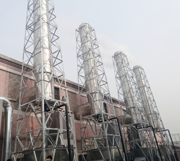 門頭溝國(guó)信供熱廠不銹鋼煙囪安裝